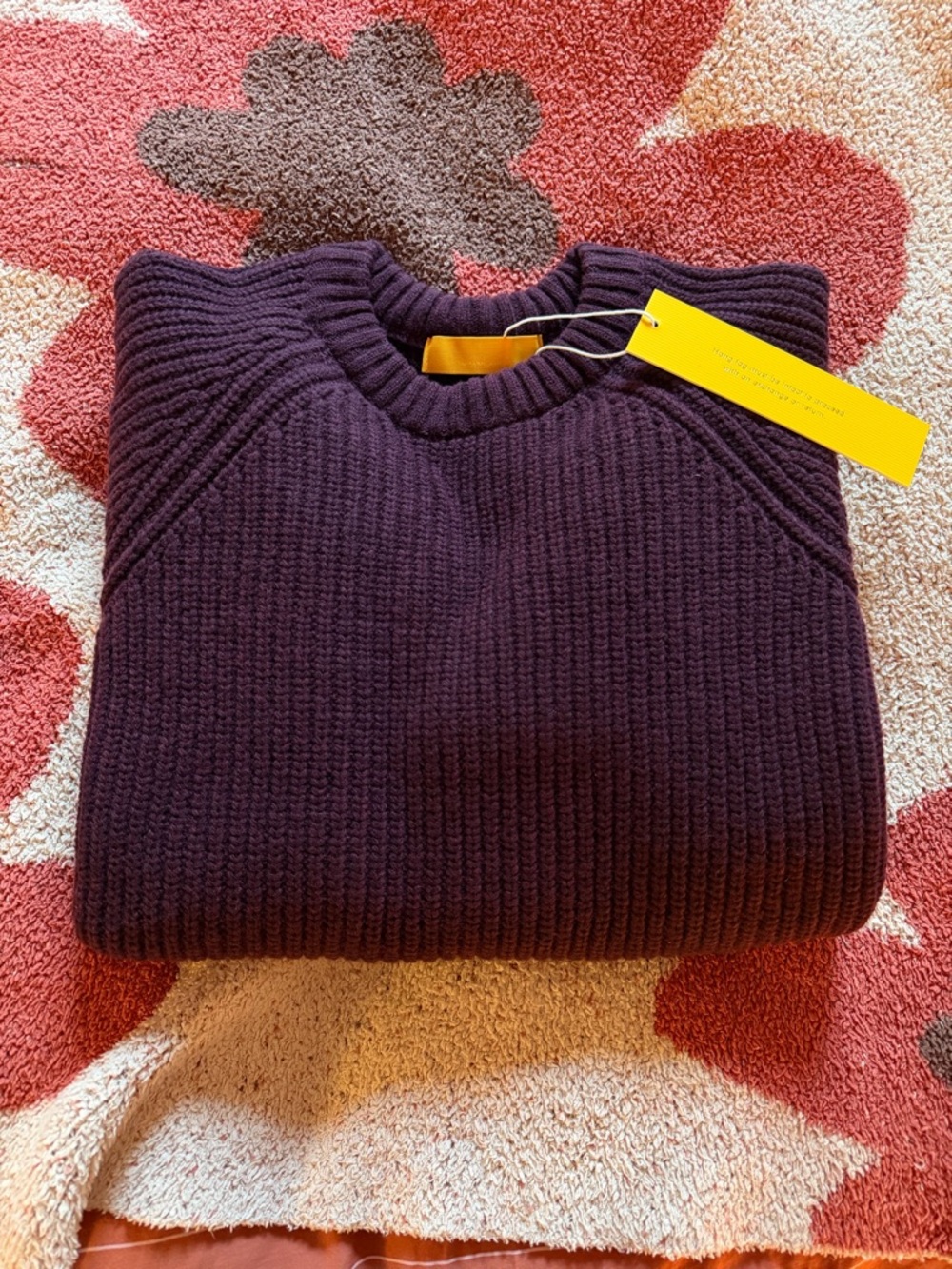 NWT Yellow Label Co. Le Chunky Knit in Burgundy